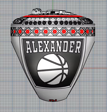 Alexander Boys Basketball 2026 State Championship Ring Replica