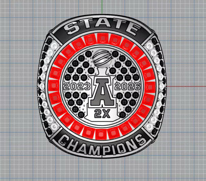 Alexander Boys Basketball 2026 State Championship Ring Replica